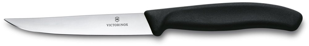 Нож кухонный Victorinox Swiss Classic (6.7203) стальной для стейка лезв.110мм прямая заточка черный