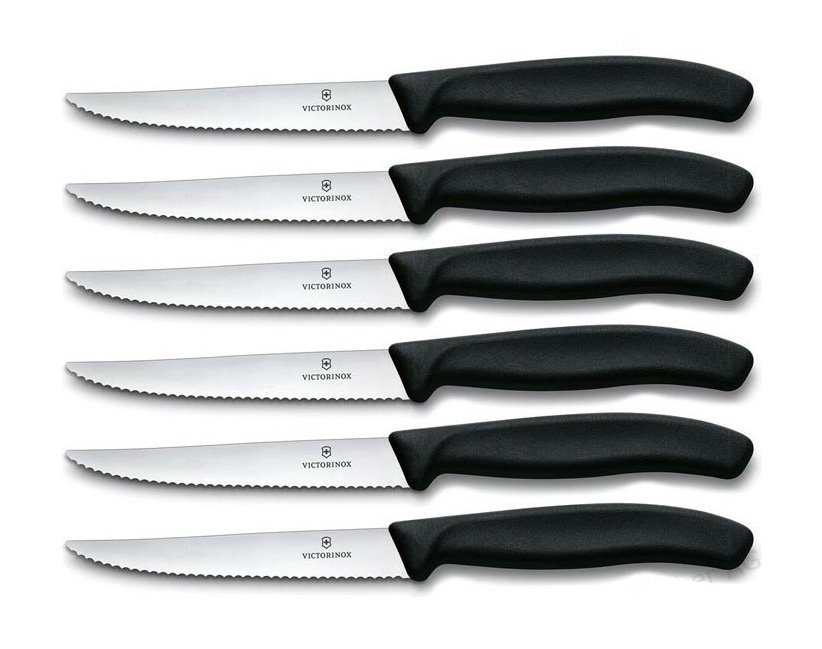Набор ножей кухон. Victorinox Swiss Classic 6.7233.6 компл.:6предм. черный европодвес