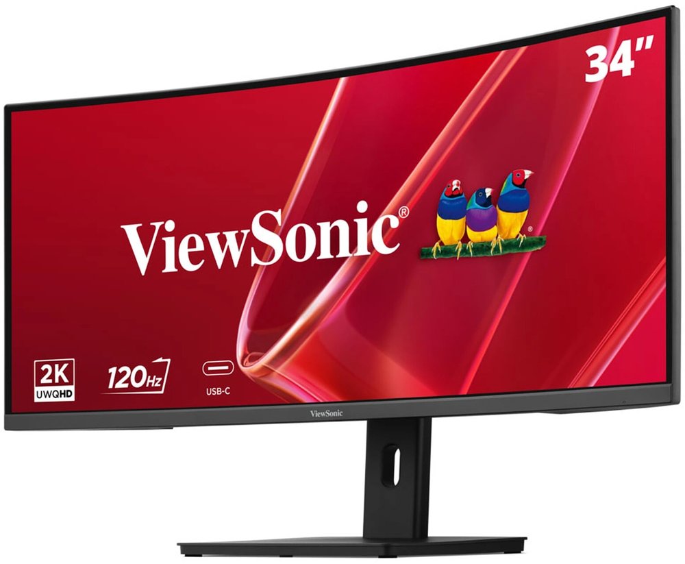 Монитор ViewSonic 34" VA3420C-2 черный VA LED 21:9 HDMI M/M матовая HAS Piv 3000:1 300cd 178гр/178гр 3440x1440 120Hz DP 2K USB 8.4кг