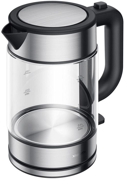 Чайник электрический Xiaomi Electric Glass Kettle RU 1.7л. 2200Вт прозрачный/черный корпус: стекло/пластик (BHR7490RU)