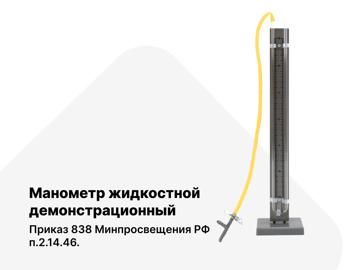 Манометр жидкостной демонстрационный. п.2.14.46