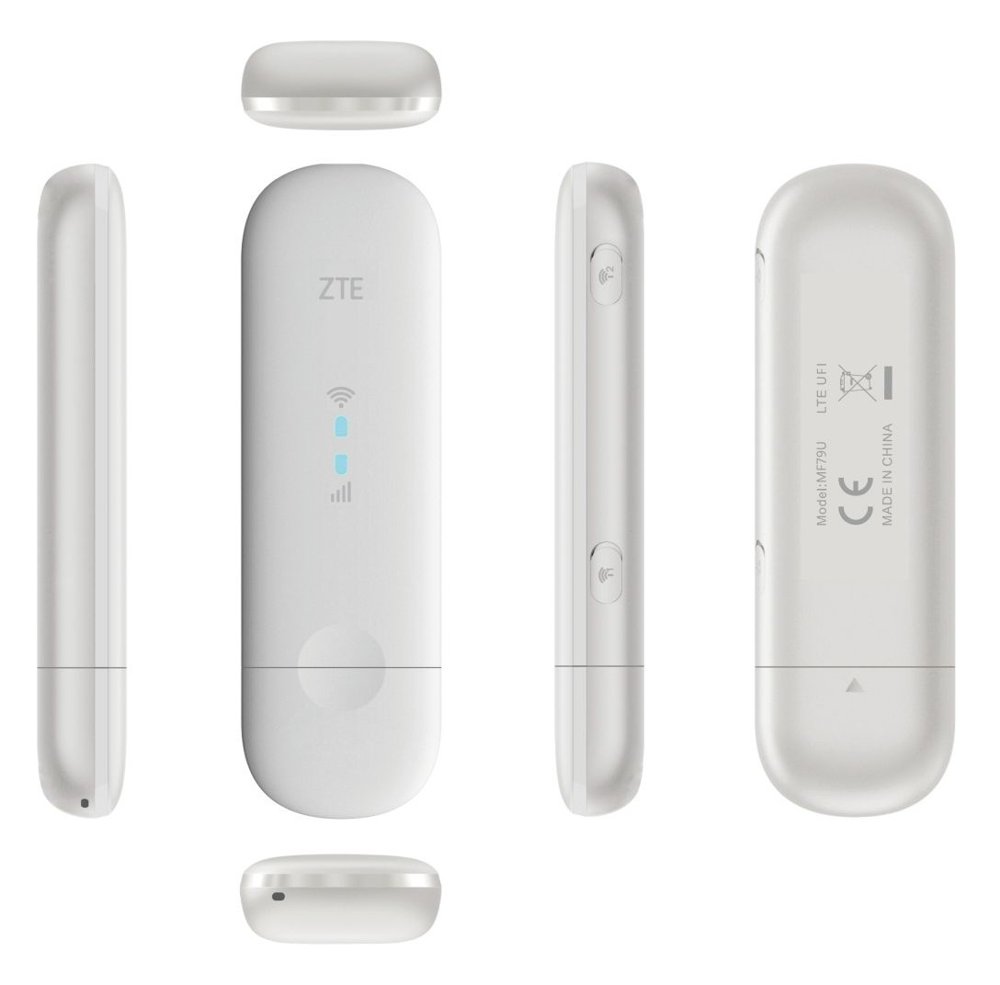 Модем 2G/3G/4G ZTE MF79N USB Wi-Fi Firewall +Router внешний белый