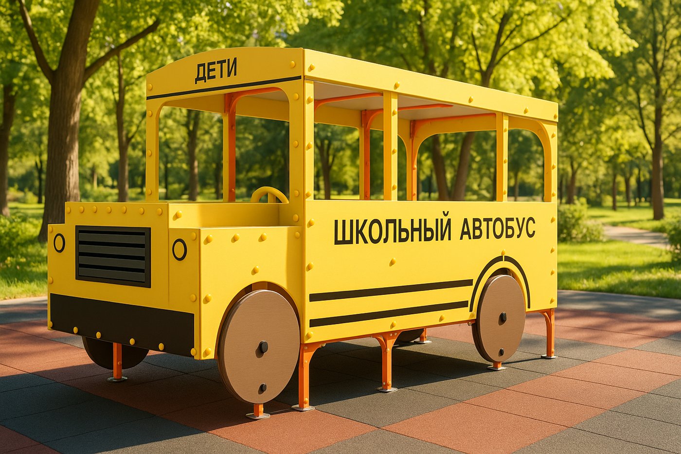 Домик-беседка "Школьный автобус с бизи-элементами", Жу-Жу